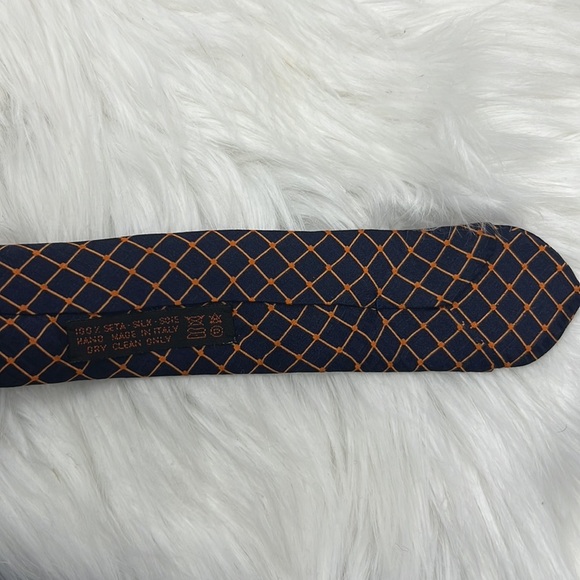 DOLCEPUNTA Battaglia Geometric Silk Tie Men’s 59” inches Made In Italy - Picture 3 of 8